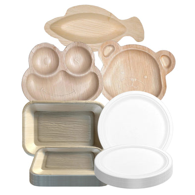 Discounted Eco-Friendly Compostable Birch Palm Leaf Disposable Dinnerware Sale