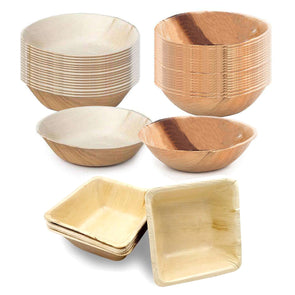 Eco-Friendly Compostable Birch Palm Leaf Disposable Bowls