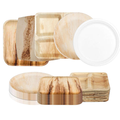 Eco-Friendly Compostable Birch Palm Leaf Disposable Plates