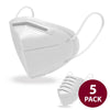 5 pieces KN95 Disposable Protective Face Mask with Adjustable Soft Ear Loops and 5-Layer Filter