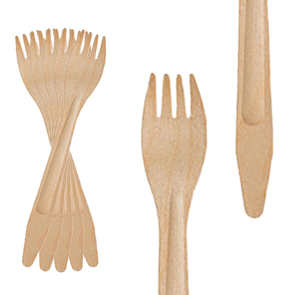 Natural Birch Eco-Friendly Disposable Dinner Forks