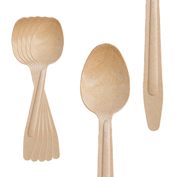 Natural Birch Eco Friendly Disposable Spoons