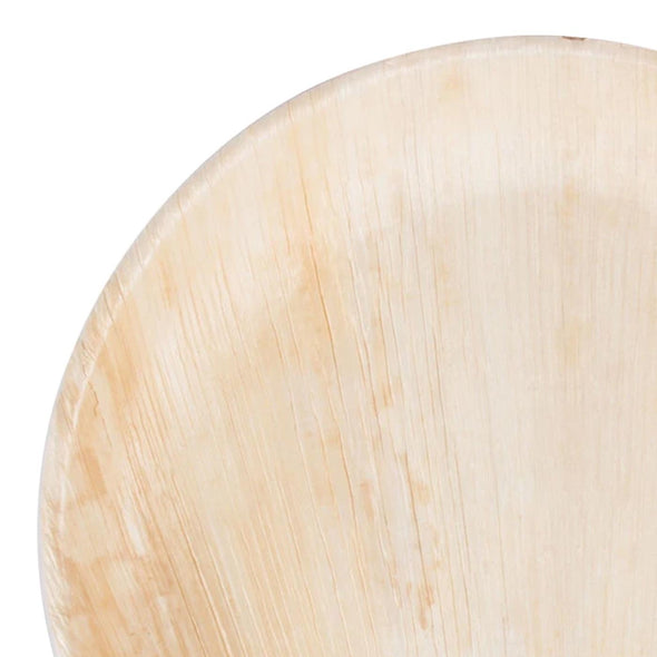 5" Round Palm Leaf Eco Friendly Disposable Organic Pastry Plates