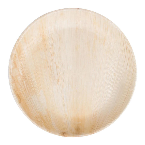 8" Round Palm Leaf Eco Friendly Disposable Organic Salad Plates