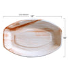 14" x 10" Oval Natural Palm Leaf Eco-Friendly Disposable Trays