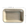 6" x 4" Rectangular Natural Palm Leaf Eco-Friendly Disposable Trays