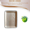 14" x 10" Rectangular Natural Palm Leaf Eco-Friendly Disposable Trays