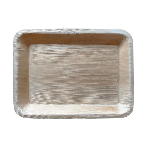 13" x 9" Elegant Rectangular Natural Palm Leaf Eco-Friendly Disposable Trays | Eco Party Warehouse