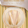 Round Palm Leaf Eco Friendly Disposable Dinnerware Value Set