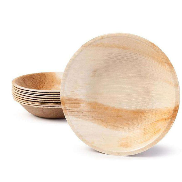 13 oz. Round Palm Leaf Eco Friendly Disposable Soup Bowls