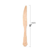 Silhouette Birch Wood Eco Friendly Disposable Dinner Knives