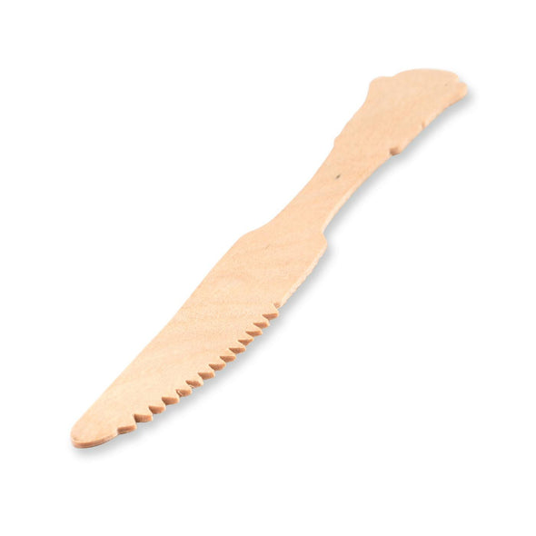 Silhouette Birch Wood Eco Friendly Disposable Dinner Knives