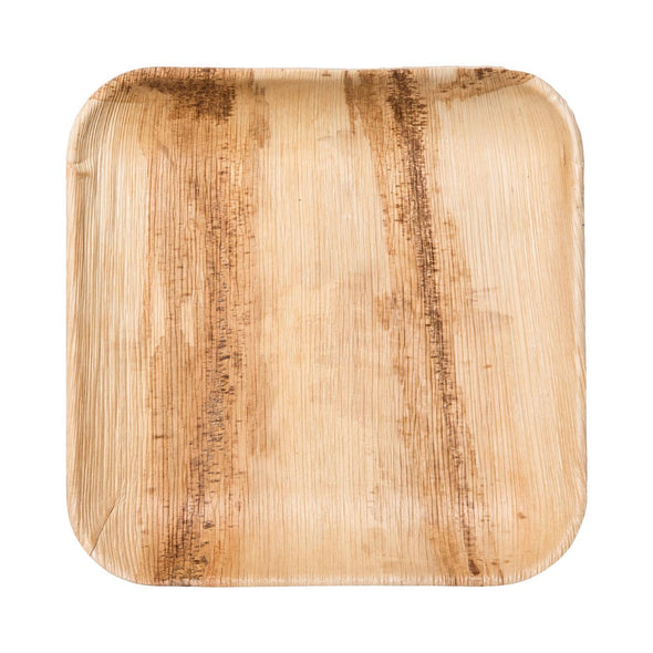 11" Square Palm Leaf Eco Friendly Disposable Dinner Plates