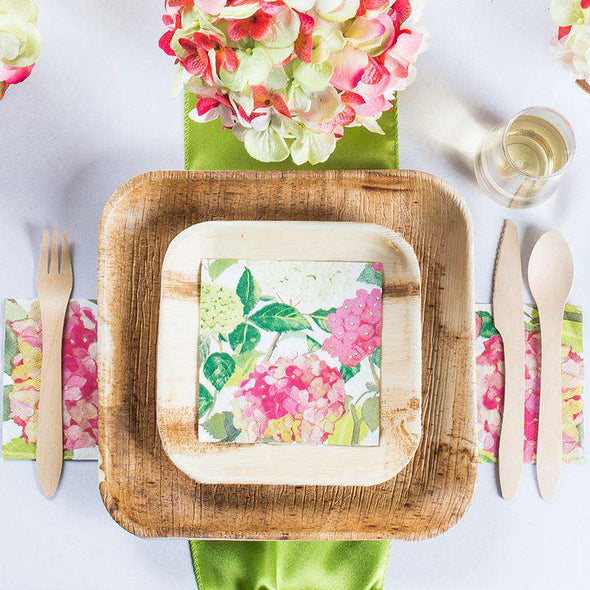 Square Palm Leaf Eco Friendly Disposable Dinnerware Value Set