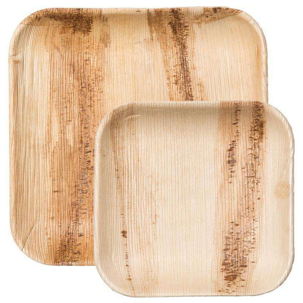 Square Palm Leaf Eco Friendly Disposable Dinnerware Value Set