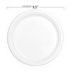 9.5" White Bagasse Eco-Friendly Sugarcane Buffet Plates