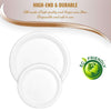 9.5" White Bagasse Eco-Friendly Sugarcane Buffet Plates