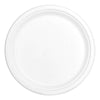 9.5" White Bagasse Eco-Friendly Sugarcane Buffet Plates